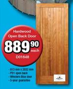 Hardwood Open Back Door