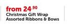 Christmas Gift Wrap Assorted Ribbons & Bows