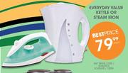 Everyday Value Kettle Or Steam Iron Each