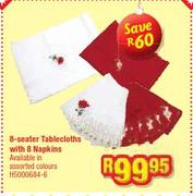 8-Seater Table Cloths With 8 Napkins H5000684-6