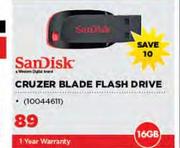 SanDisk 16GB Cruzer Blade Flash Drive