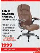 LINX Branson High Back Chair BS-5208