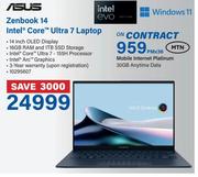 Asus ZenBook 14 Intel Core Ultra i7 Laptop