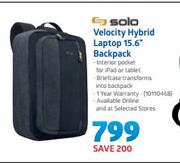 Solo Velocity Hybrid Laptop 15.6" Backpack