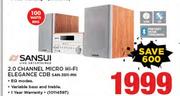 Sansui 2.0 Channel Micro HiFi Elegance CDB SAN-3911-MH