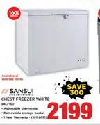 Sansui 160Ltr Chest Freezer White 