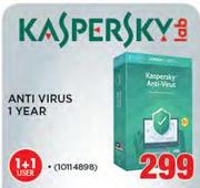 Kaspersky Anti Virus 1 year For 3+1 User