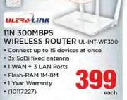 Ultra-Link 11N 300MBPS Wireless Router UL-INT-WF300-Each