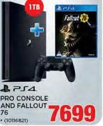 PS4 Pro Console-1TB And Fallout 76