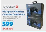 Gioteck PS3 Apex VX Wireless Controller Double Pack
