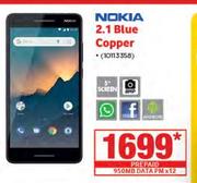 Nokia 2.1 Blue Copper