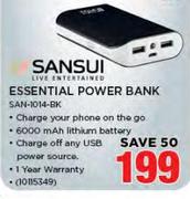 Sansui Essential Power Bank(SAN-1014-BK)