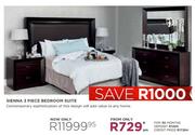 Sienna 3 Piece Bedroom Suite