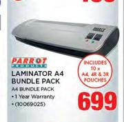 Parrot Laminator A4 Bundle Pack