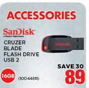 Sandisk Cruzer Blade Flash Drive USB 2 32GB