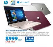 HP pavilion 14 i3 Notebook-Each