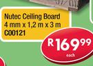 Nutec Ceiling Board-4mm x 1.2m x 3m Each