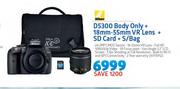 Nikon D5300 Body Only + 18mm-55mm VR Lens + SD Card + S/Bag