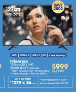 Hisense 127cm(50") UHD Smart LED TV 50A6100
