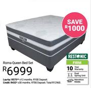Restonic Roma Queen Firm Bed Set