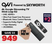 QWI 4K Google Streaming TV Stick Leap S2