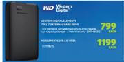 WD Elements 1TB 2.5" External Hard Drive-Each