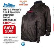 Capestorm Men's & Women's 3-In-1 Spectrum Waterproof Jacket