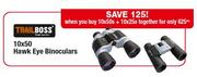 Trail Boss 10x50 Hawk Eye Binoculars