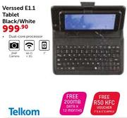 Telkom Verssed E1.1 Tablet Black/White