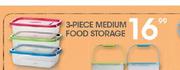 Medium Food Storage-3 Piece