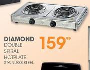 Diamond Double Spiral Hotplate Stainless Steel