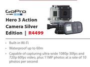 GoPro Hero 3 Action Camera Silver Edition-Each