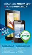 Huawei Y220 Smartphone + Huawei Media Pad 7"
