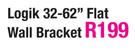 Logik 32-62" Flat Wall Bracket