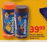 Horlicks Regular or Chocolate Malt Drink-500g Each