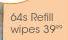 Pampers 64s Refill Wipes