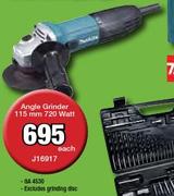 Makita Angle Grinder 115mm 720 Watt