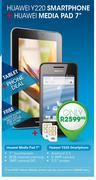 Huawei Y220 Smartphone + Huawei Media Pad 7"