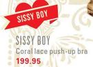 Sissy Boy Coral Lace Push Up Bra