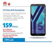 Huawei Y5 Prime 2018 Smartphone - On a uChoose Flexi 120 Contract