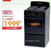 Defy 57ltr 4-Plate Stove