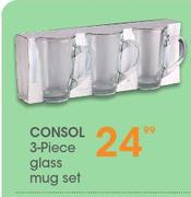 Consol 3-Piece Glass Mug Set