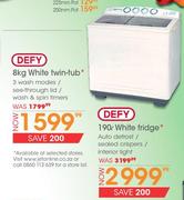 Defy 8kg White Twin-Hub