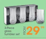 3-Piece Glass Tumbler Set