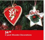 Wooden Decorations 2-Pack