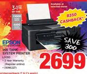 Epson Ink Tank System Printer L3050