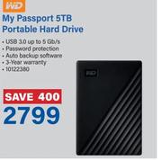 WD My Passport 5TB Portable Hard Drive