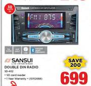 Sansui Double Din Radio SD-402