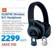 JBL E65BBTNC Wireless N/C Headphone-Each