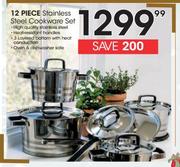 12 Piece Stainless Steel Cookware Set